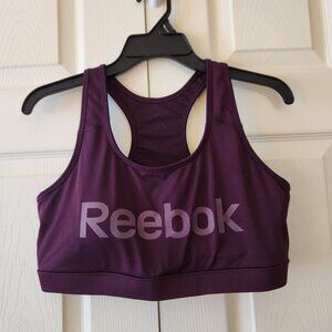 Reebok Purple Racerback Sports Bra Medium Support Size XL